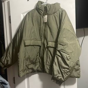 Fabletics All Weather Jacket. Size XXL/1X. NWT. Never worn before. Moss Green